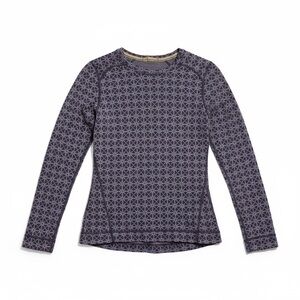 Smartwool Merino 250 Base Layer Pattern Crew Top Women’s Small Purple